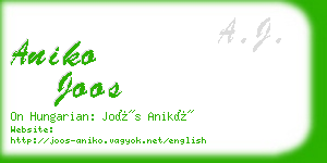 aniko joos business card